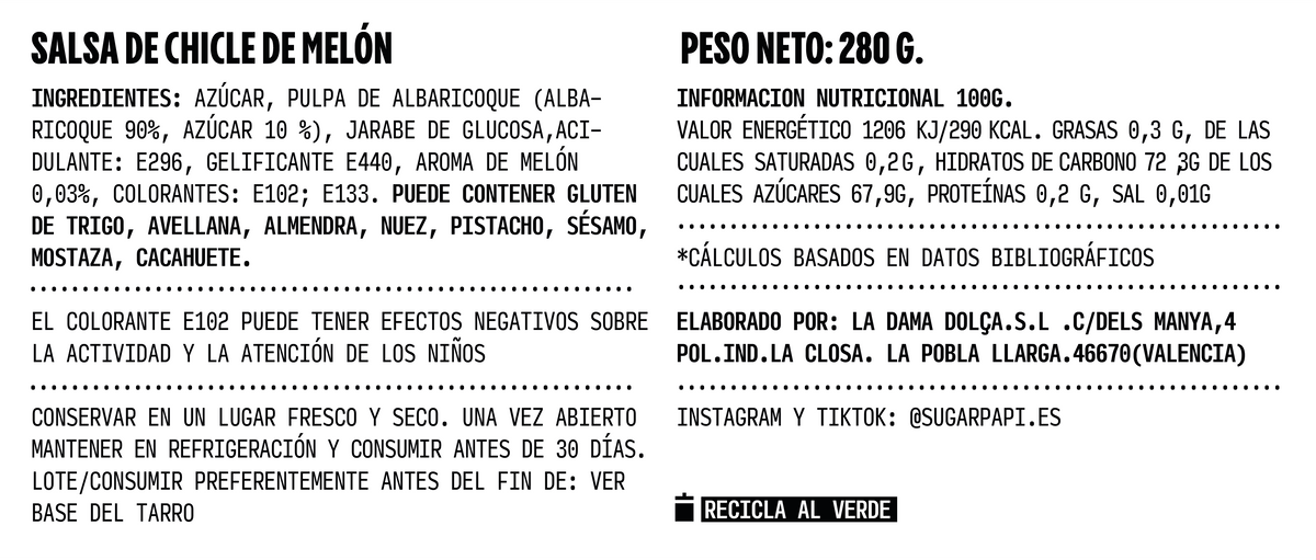Información nutricional