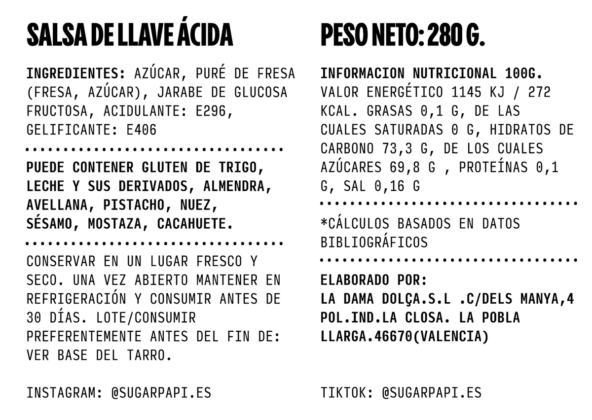 Información nutricional